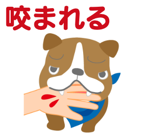 咬まれる
